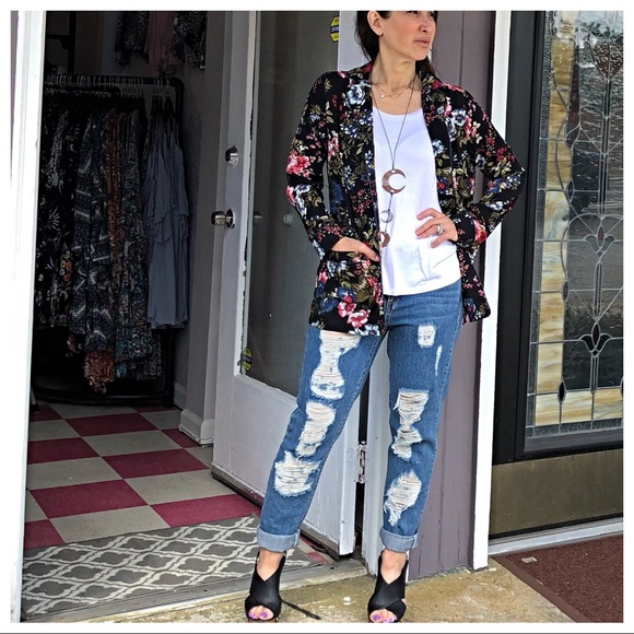 Jackets & Blazers - PARIS Floral jacket with pockets